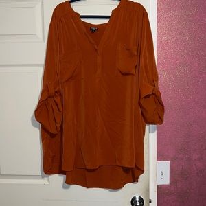 Burnt Orange Torrid Dress Shirt
